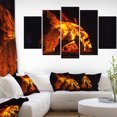 thumbnail image 3 of Design Art Wood Stove with Fire And Blaze Canvas Print, 3 of 3