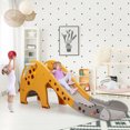thumbnail image 3 of Patiojoy Kids Giraffe Slide Baby Play Climber Slide Set with Basketball Hoop Yellow, 3 of 8