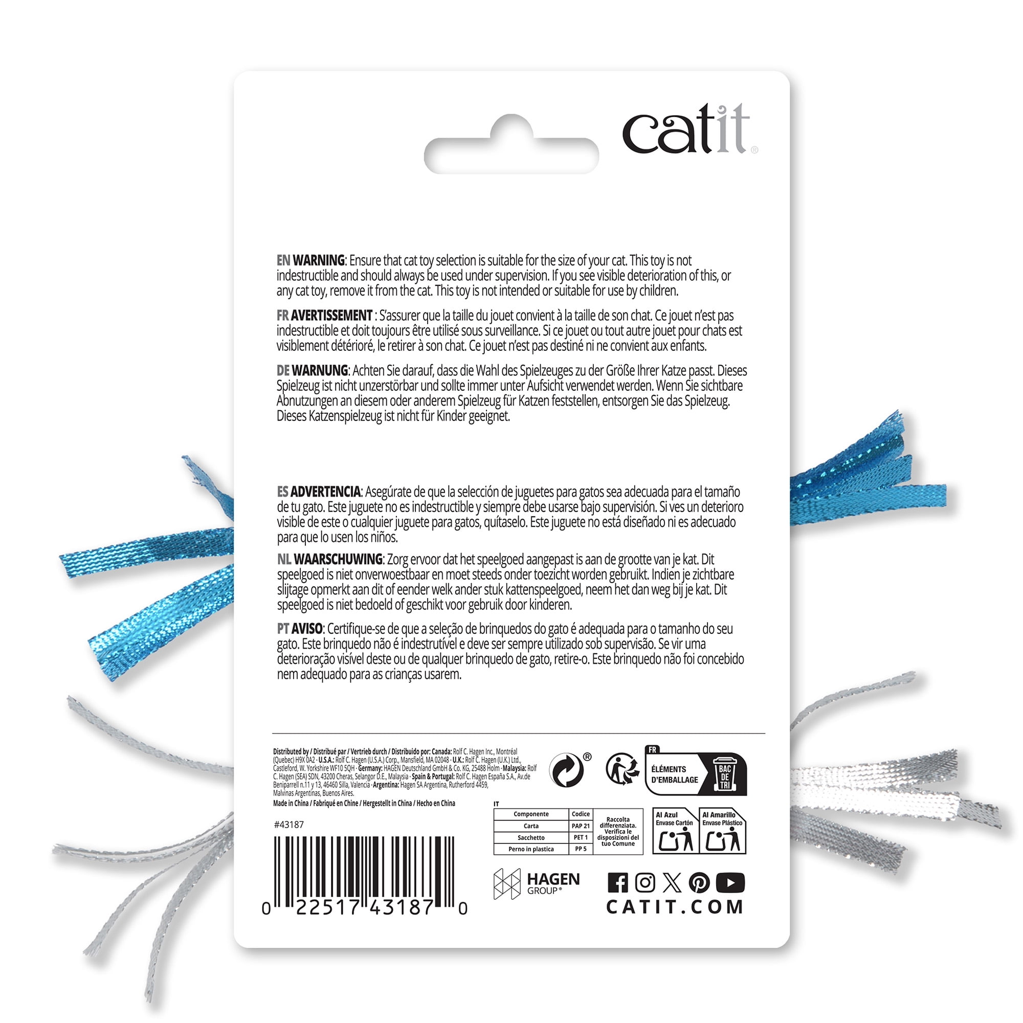 Catit Jouet pour Chat Bonbon avec Clochette, Lot de 2