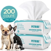 PETRIBE Pet Wipes For Dogs, Coconut Scent, Cleaning and Hydrating, Pet Wipes for Paws, Body & Butt, 200 Count