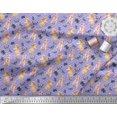 thumbnail image 2 of Soimoi Tissu en Rayonne Violet Rayé, Insecte & Lapin Imprimé 1 Yard 56 Pouces de Large, 2 of 3