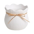 thumbnail image 2 of Modern White Plastic Planter Pot Flower Vase for Bookshelf Mantel Table Home Decoration, 2 of 6