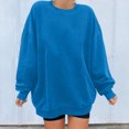 thumbnail image 2 of Penkiiy Chandail pour Femmes Mode Chandail Décontracté à Manches Longues à Col Rond Imprimé pour Femmes Hauts Blouse Bleu Ciel Vêtements Y2K, 2 of 6