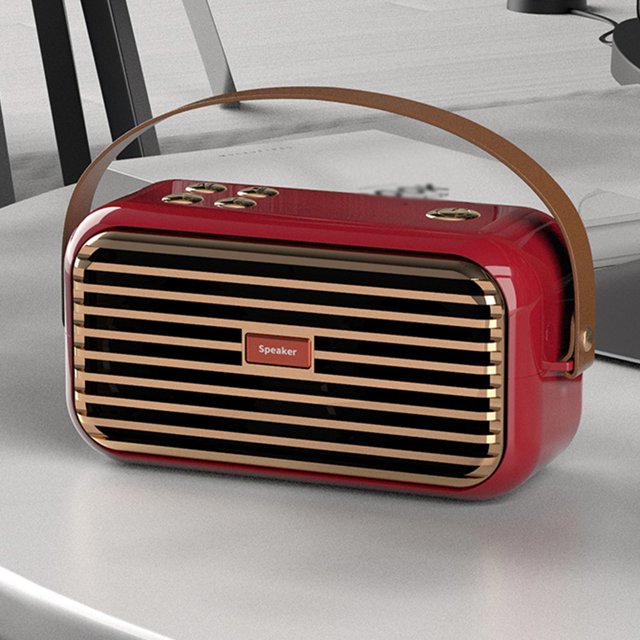 Cameland Bluetooth Speaker Outdoor Portable Bluetooth Stereo Radio Wireless Retro Handheld Support
