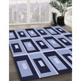 thumbnail image 3 of Ahgly Company Machine Washable Indoor Rectangle Transitional Blue Area Rugs, 3' x 5', 3 of 7
