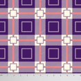 thumbnail image 1 of Soimoi Decorative Check Printed Viscose Rayon Fabric Craft Sewing Material By The Yard 58 Inches Wide - Purple, 1 of 1