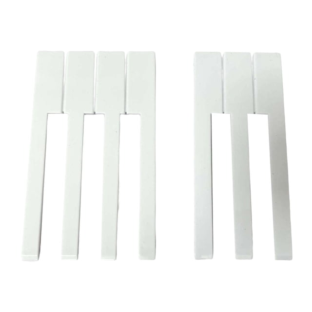 Milaget Touches Réparation Accessoires en PVC Remplacement Claviers Instruments Blanc
