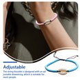 thumbnail image 2 of 1 Set Braided Bracelets Handcrafted Comfortable Bracelet Exotic Teen Girls Fashion Accessory for Daily Dress Blue, 2 of 8
