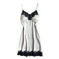 thumbnail image 1 of Nuisette en Satin pour Femmes, Lingerie de Nuit pour Dames avec Coussinets de Poitrine, 1 of 4