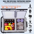 thumbnail image 3 of KFFKFF Mobile Car Cooler, 12V Vehicle Fridge, 40L / 42.3 qt Two-Section Portable Freezer, Temperature Range -4℉ to 68℉, Compressor-Based Cooling System for Home, Outdoors, Camping, RV, Automobile, 3 of 9