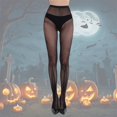 thumbnail image 2 of Aocisk Halloween Stockings for Women Gothic Fishnet Tights with Bow Lace Design Out Pattern Accessories Gold One Size, 2 of 4