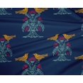 thumbnail image 4 of oneOone Polyester Lycra Fabric Bird & Tree Block Print Fabric By Yard 56 Inch Wide, 4 of 4