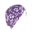 thumbnail image 4 of Ladies Turban Polyester Reusable Washable with durable polyester; Foldable Decorative Cap Indoor Outdoor Walking Working Head Bonnet Beanie Purple, 4 of 7