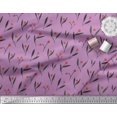 thumbnail image 2 of Soimoi Purple Velvet Fabric Red Berries & Leaves Print Sewing Fabric Yard 58 Inch Wide, 2 of 3