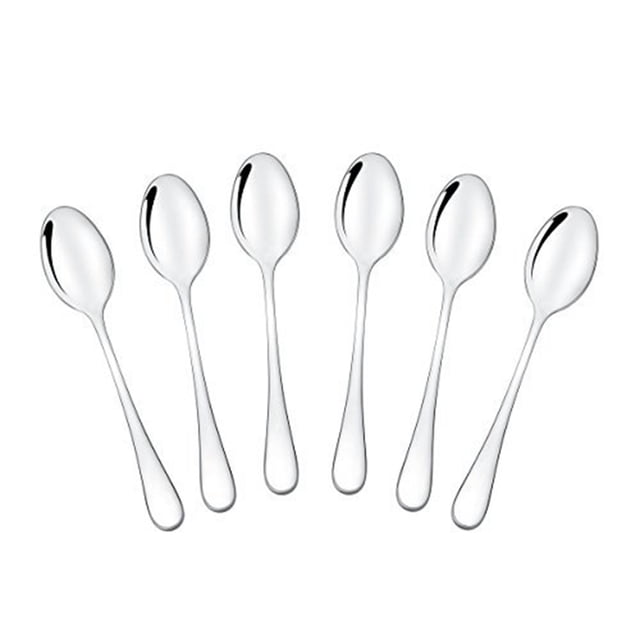 WHEANG 304 Spoons Coffee Spoon 18/10 Stainless Small Spoons For Dessert Tea Set Of 6