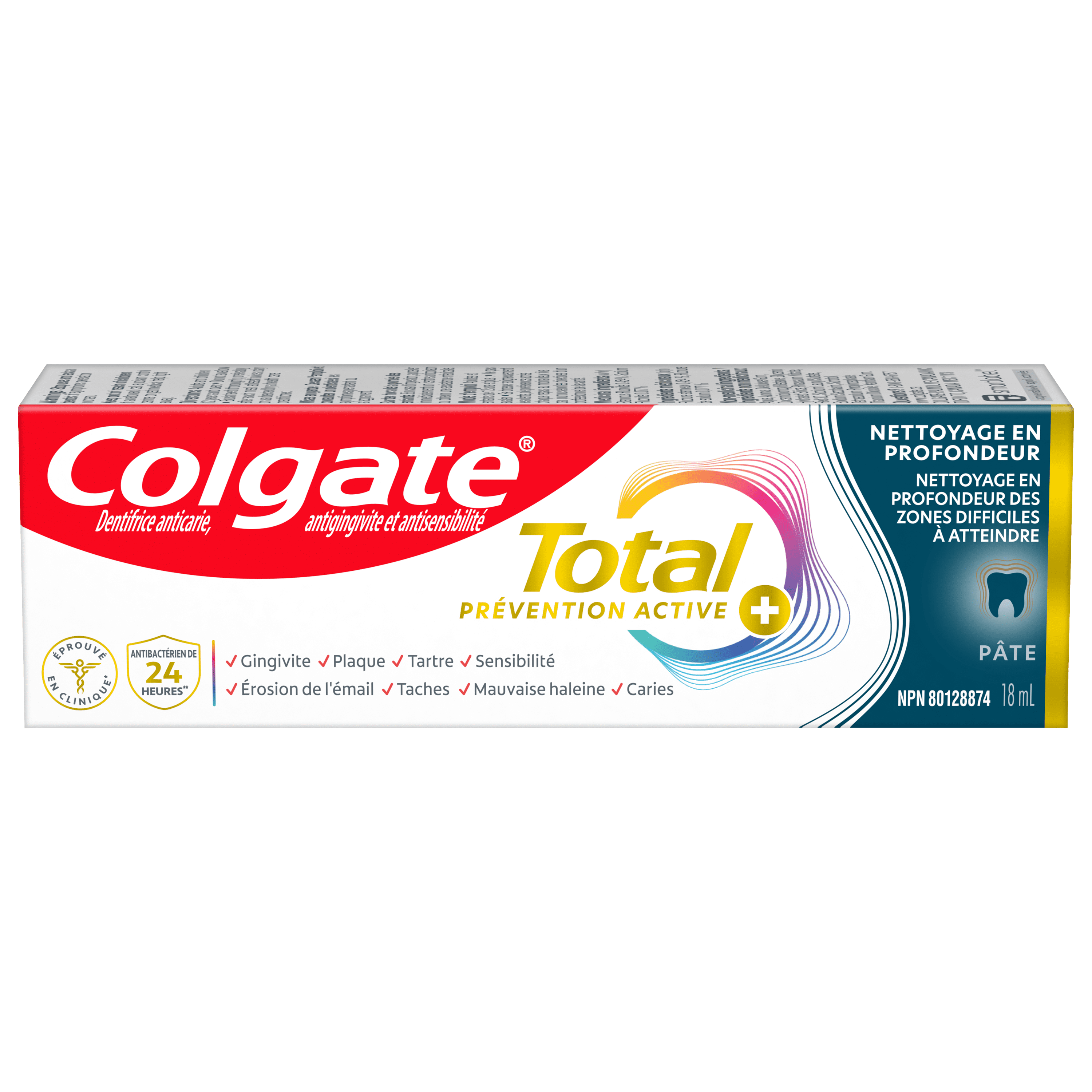 Colgate Total Active Prevention Plus Deep Clean Toothpaste, Mint
