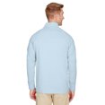 thumbnail image 2 of Men's CrownLux Performance ClubhouseMicro-Stripe Quarter-Zip - OCEAN BLUE - L, 2 of 3
