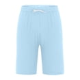thumbnail image 4 of Plebaso Mens Shorts Summer Beach Shorts with Drawstring Solid Color Lightweight Vacation Pocket Shorts, 4 of 6