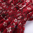 thumbnail image 3 of Kcodviy Robe Élégante pour Femme Robe Florale à Col Montant Robe Imprimée Décontractée Robe à Col en V Robes Été à Manches Courtes Ligne A Plage Longues Robes pour Femmes Robe Robe, 3 of 9