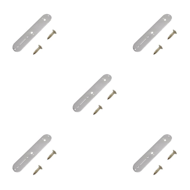 kurtrusly Control Plate with Screws Adjustable Switch Plate Instrument Parts Guard Cover Mirror Surface Style Electric Guitar 5Set