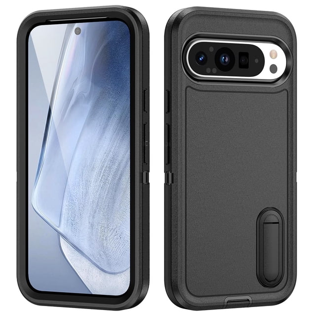 for Google Pixel 9 Pro XL Case, Google Pixel 9 Pro XL Phone Case with Built in Kickstand, Shockproof/Dustproof/Drop Proof Heavy Duty Military-Grade Rugged Protective Cover for Google Pixel 9 Pro XL