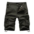 thumbnail image 1 of Ketyyh-chn99 Men's Cargo Pants Summer Drawstring Fashion Fall Men's Summer Fashion And Leisure Pants With Multi-pocket Solid Color Overalls Army Green,XL, 1 of 5