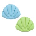 thumbnail image 1 of Unique Bargains Inflatable Bath Pillow with Suction Cups, Terry Cloth Covered Neck Support (Blue, Green) 2 Pack, 1 of 6
