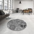 thumbnail image 4 of Ahgly Company Tapis d'Intérieur Lavable à la Machine, Carré, Transitionnel, Gris Gray, Tapis de Zone, 8 Pieds Carré, 4 of 7