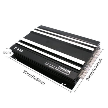 12V 5800W Car Amplifier Multichannel Powerful Car Audio Subwoofer Aluminum Alloy Vehicle Power Stereo Amp Car Sound Amplifiers ,Bluetooth 5.0