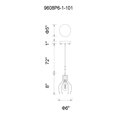 thumbnail image 2 of CWI LIGHTING 9608P6-1-126 Mini Pendentif Lumineux avec Finition Chocolat, 2 of 2