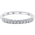 thumbnail image 1 of 1/4ct 14K White Gold Diamond Wedding Stacker Guard Ring, 1 of 4