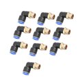 thumbnail image 2 of 10pcs Coude Pneumatique Raccords Rapides Adaptateur de Raccords d'Air 8mm de Diamètre G1/4 Ensemble, 2 of 14