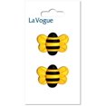 thumbnail image 2 of LA VOGUE Shank Button - Bee, 31 mm (1.22 in) (Metallic Motif), Yellow, 2 of 5