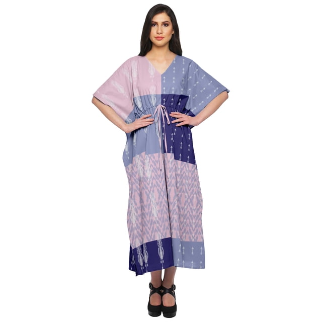 Moomaya Kaftan de Plage, Paréo de Bikini, Robe Longue Maxi Caftan pour Femmes