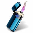 thumbnail image 2 of Double Arc Electric Lighter Smart Fingerprint Sensor Lighter Flameless Windproof Lighter USB Rechargeable Fashion Lighter Best Gift for You (Blue), 2 of 4