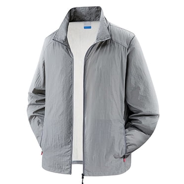 Ediodpoh Veste Légère et Respirante pour Homme de Plein Air contre le Soleil, Chemise d'Été Décontractée à Col Montant, Chemises pour Hommes GY1 TG