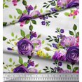 thumbnail image 3 of Soimoi Rayon Fabric Leaves & Rose Flower Decor Fabric Printed Yard 56 Inch Wide, 3 of 3