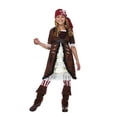 thumbnail image 1 of Brown Coat Pirate Girl's Costume, 1 of 6