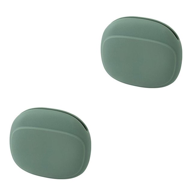 QualitChoice Écouteur Boîte de Rangement Titulaire Téléphone Portable Câble de Transport Sac Réutilisable Poche Conteneur Casque U Organisateur de Disque Vert 2Set