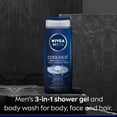 thumbnail image 4 of NIVEA Men Cool Kick 24H Fresh Effect Shower Gel for Men | 3-in-1 Body, Face, and Hair Wash | Refreshing Menthol Shower Gel | Dermatologically tested, Twin Pack, 4 of 7