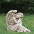 thumbnail image 2 of Northlight 17" Gray Resting Angel Outdoor Garden Statue, 2 of 6