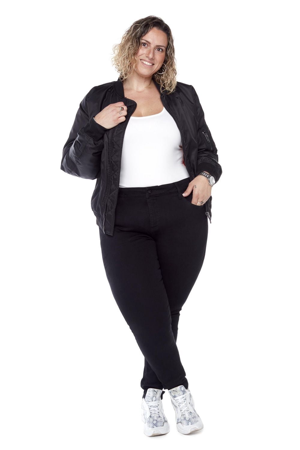Frankie & Stella ™ Regular Rise Skinny PLUS - Black
