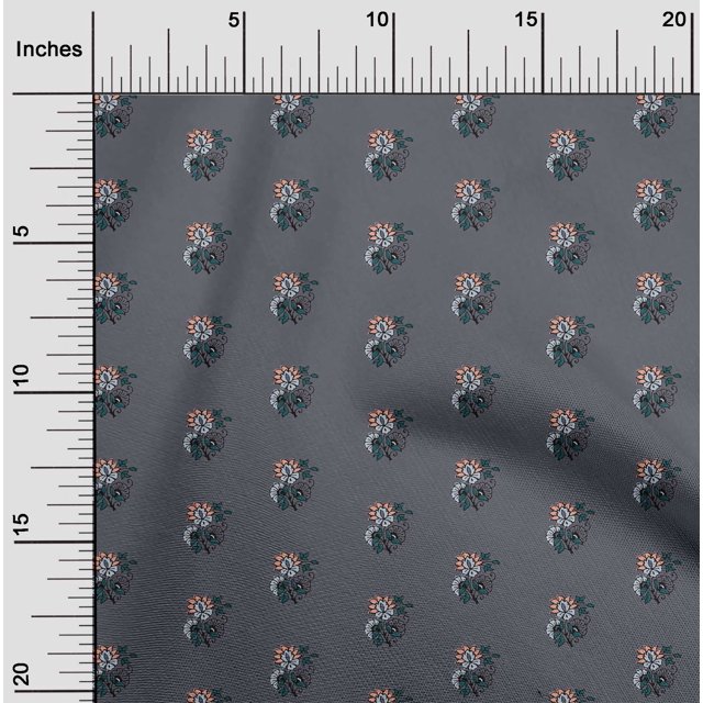 oneOone Polyester Lycra Fabric Floral Block Fabric Prints By Yard 56 Inch Wide