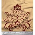 thumbnail image 1 of Soimoi Cotton Duck Fabric Ogee Damask Print Sewing Fabric Yard 42 Inch Wide, 1 of 5