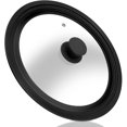 thumbnail image 1 of TESNN Universal Lid for Pots, Pans and Skillets - Tempered Glass Lid with Heat Resistant Silicone Rim Fits 10" - 12" Diameter Cookware, Replacement Lid for Frying Pan and Cast Iron Skillet(10"11"1, 1 of 7