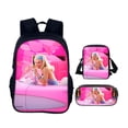 thumbnail image 1 of Barbie Princess Backpack Three-Piece Pink Barbie Girl Backpack Large Capacity Student Backpack, 1 of 2