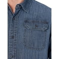 thumbnail image 2 of Wrangler Men's Long Sleeve Solid Twill Shirt, 2 of 3