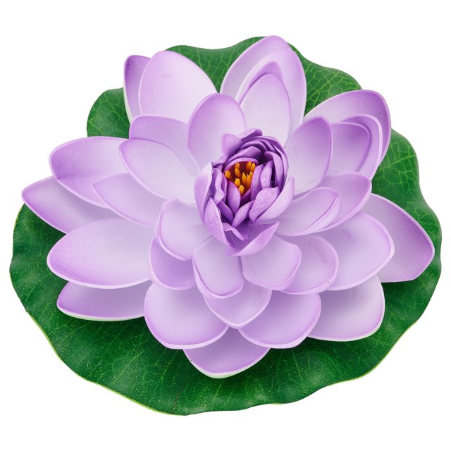 18cm Artificial Water Lily Floating Lotus Flower Pond Aquarium Decor Multicolor