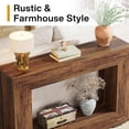 thumbnail image 5 of Tribesigns Farmhouse Console Table, 47" Wood Sofa Table with Storage for Living Room, Brown, 5 of 5
