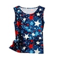 thumbnail image 5 of KIHOUT Débardeur pour Femme 4th of July Col Rond Sans Manches Imprimé de la Fête de l'Indépendance Hauts de Type Veste Multicolore 3TG, 5 of 5